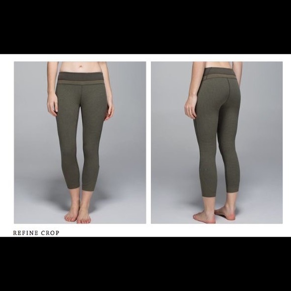 ❌SOLD❌Lululemon refine crop fatigue green size 4