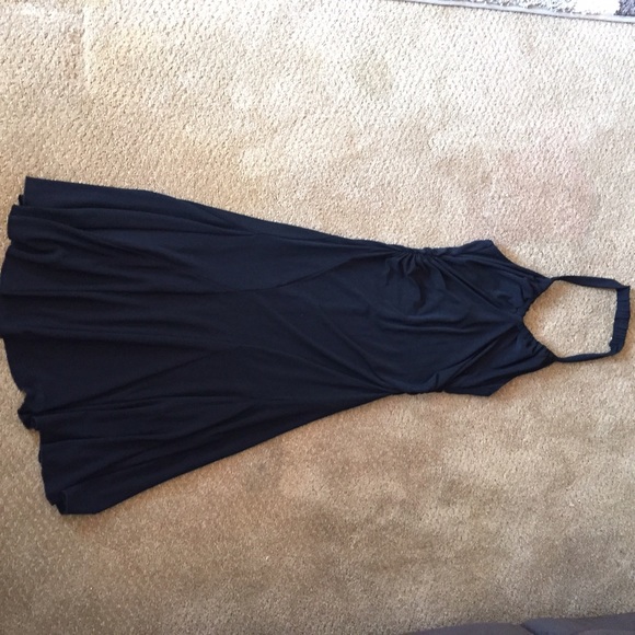 Black halter dress