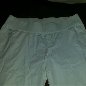 X-Large Planet Motherhood White Maternity Capri