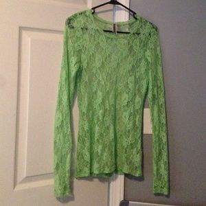 Bke lace long sleeve layering top