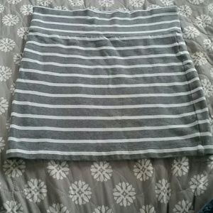 Stripped Fitted Skirt