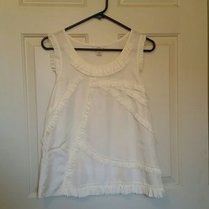 J crew cream colored silk top