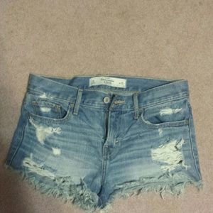 Abercrombie high waisted jean shorts