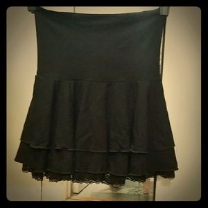 Bebe Black Skirt Stretchy Sexy Fit & Flare Flow