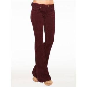 Cordouroy burgundy BCBG bell bottoms/flare pants