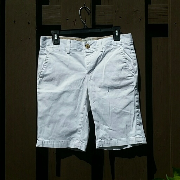 Banana Republic white crop shorts