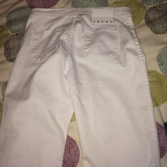 High waisted american apparel white jeans