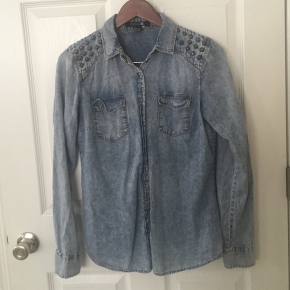 Denim long sleeve shirt