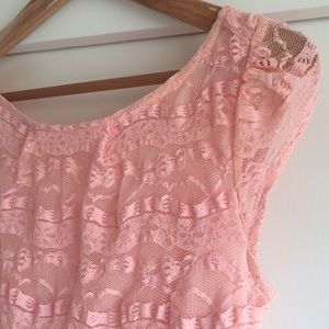 Lace Blush Dress - Fitted Stretch