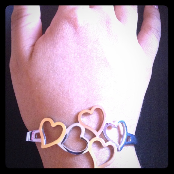 Real gold and silver bracelet