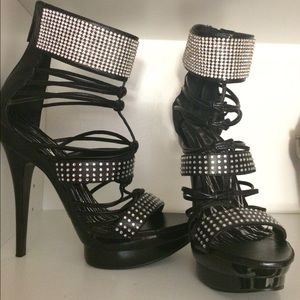 Michael Antonio Strappy Gladiator Rhinestone Heels