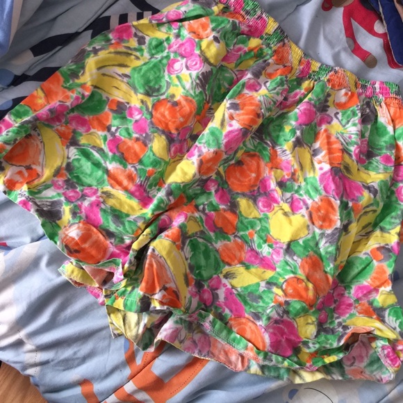 Cute pair of colorful high waisted shorts
