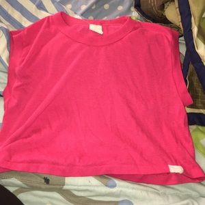 Hot pink crop top . Small