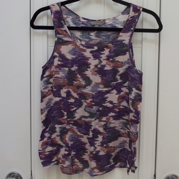 Purple sleeveless tank top, size XSMALL