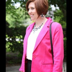 Leslie Fay Jackets & Coats - Hot pink vintage boyfriend blazer Leslie Fay Jackets & Coats - Hot pink vintage boyfriend blazer