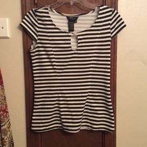 Striped Peplum Shirt