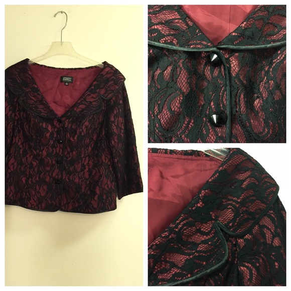 🌟 Lace&Satin Adrianna Papell Occasions 10 Jacket