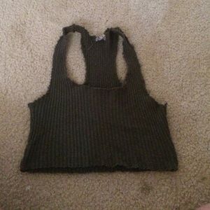 dark green crop top