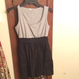 Gray and black t-shirt dress