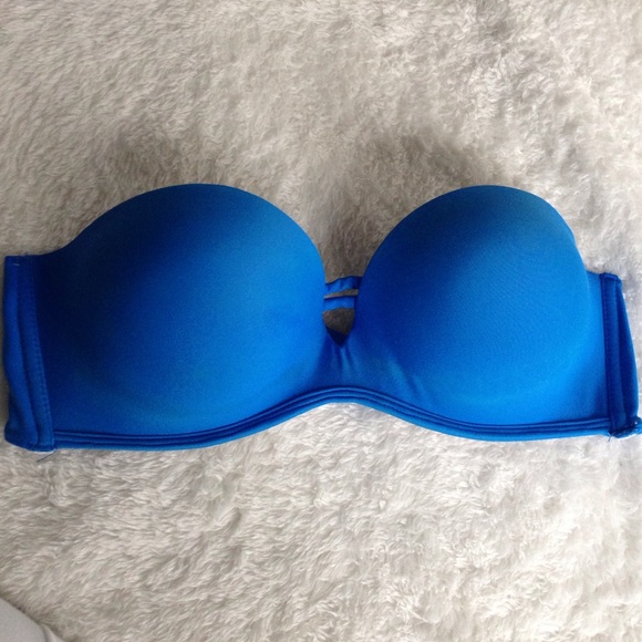 Blue Push Up Bikini Top