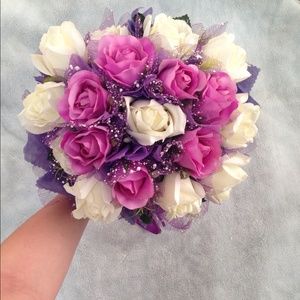 Handmade Decorated Purple flower (by me)