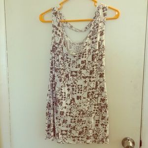 Brown printed RVCA dress