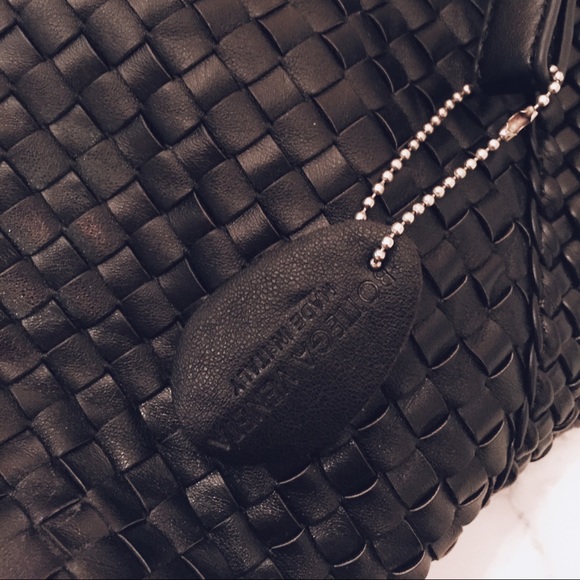 Bags - Black leather weaved handbag Bags - Black leather weaved handbag