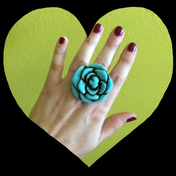 Fun Turquoise Rose Ring