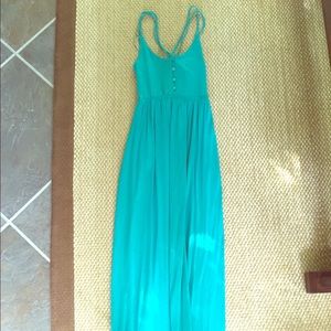 Teal maxi dress