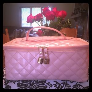 Victoria Secret Pink vinyl quilted Make up Bag