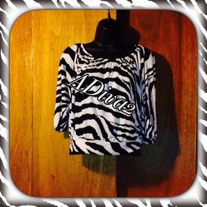 Zebra semi half top