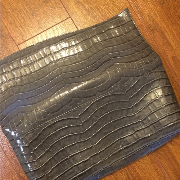 Croc Print Kate Landry Clutch. New with tags. - Picture 2 of 4