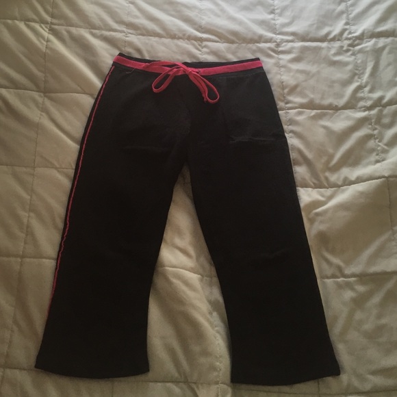 Black and pink sportswear pants