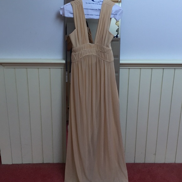 NastyGal Beige Maxi Dress