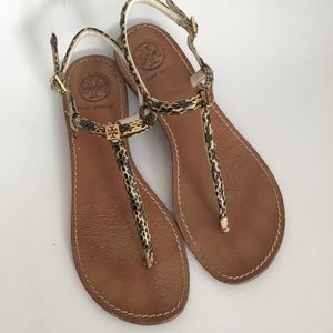 Tory Burch Snake Skin Sandals sz 8