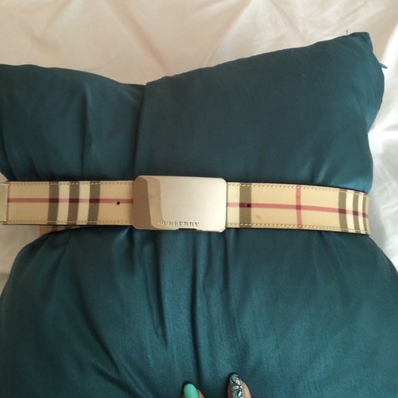 burberry belt silver buckle