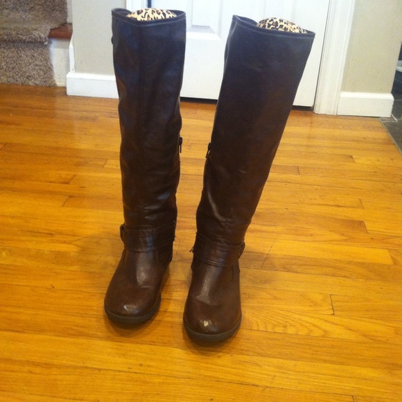 Brown riding boots