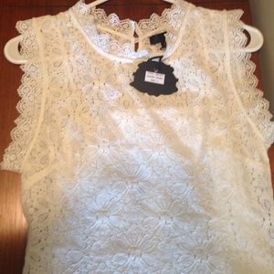 Shop Ruche new cream lace dress.