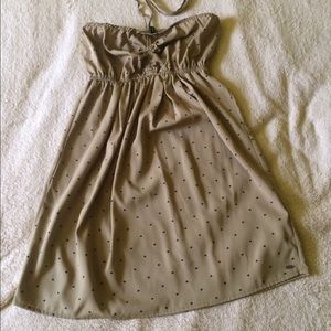 brown dress w/ little black hearts