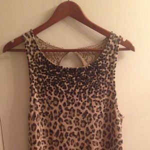 LaRok animal print cotton sheath dress size L