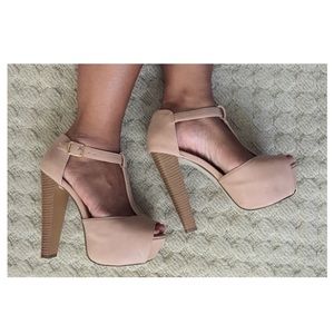 Nude heels (about 5")