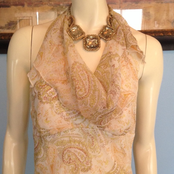 💖 Speechless pastel paisley cow neck halter dress