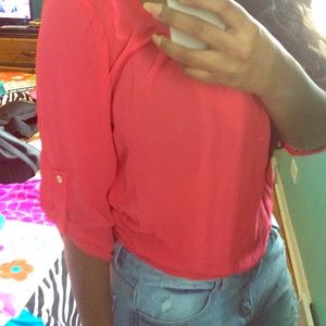 Sheer 3/4 sleeve top