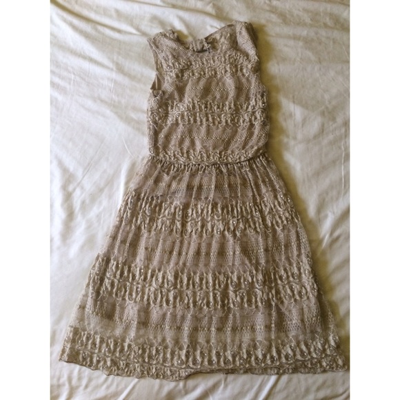 nude lace dress