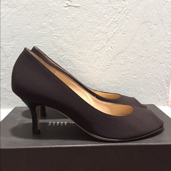 Bruno Magli Brown Peep Toe Heels