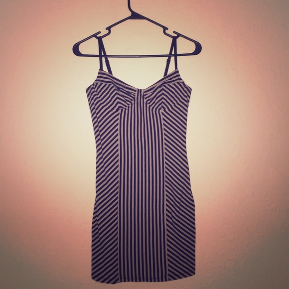 Black and grey striped dress