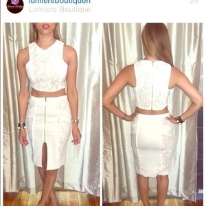 Two piece set brand new all white every thing