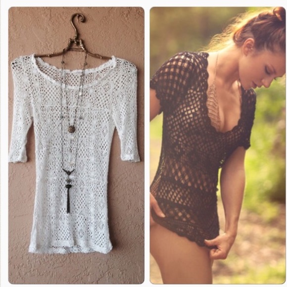 Free People Dresses & Skirts - Free People Crochet Beach Tunic