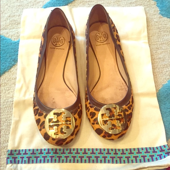 Tory burch leopard flats