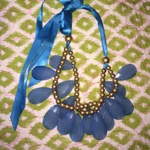 Blue Teardrop Necklace